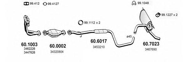 ASSO ART2467 Exhaust System